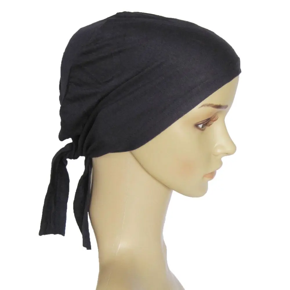 Hijab interior Hijab islâmico feminino Caps, muçulmano Headwear, monocromático Headwear, acessórios de cabelo, alta qualidade, Sólido