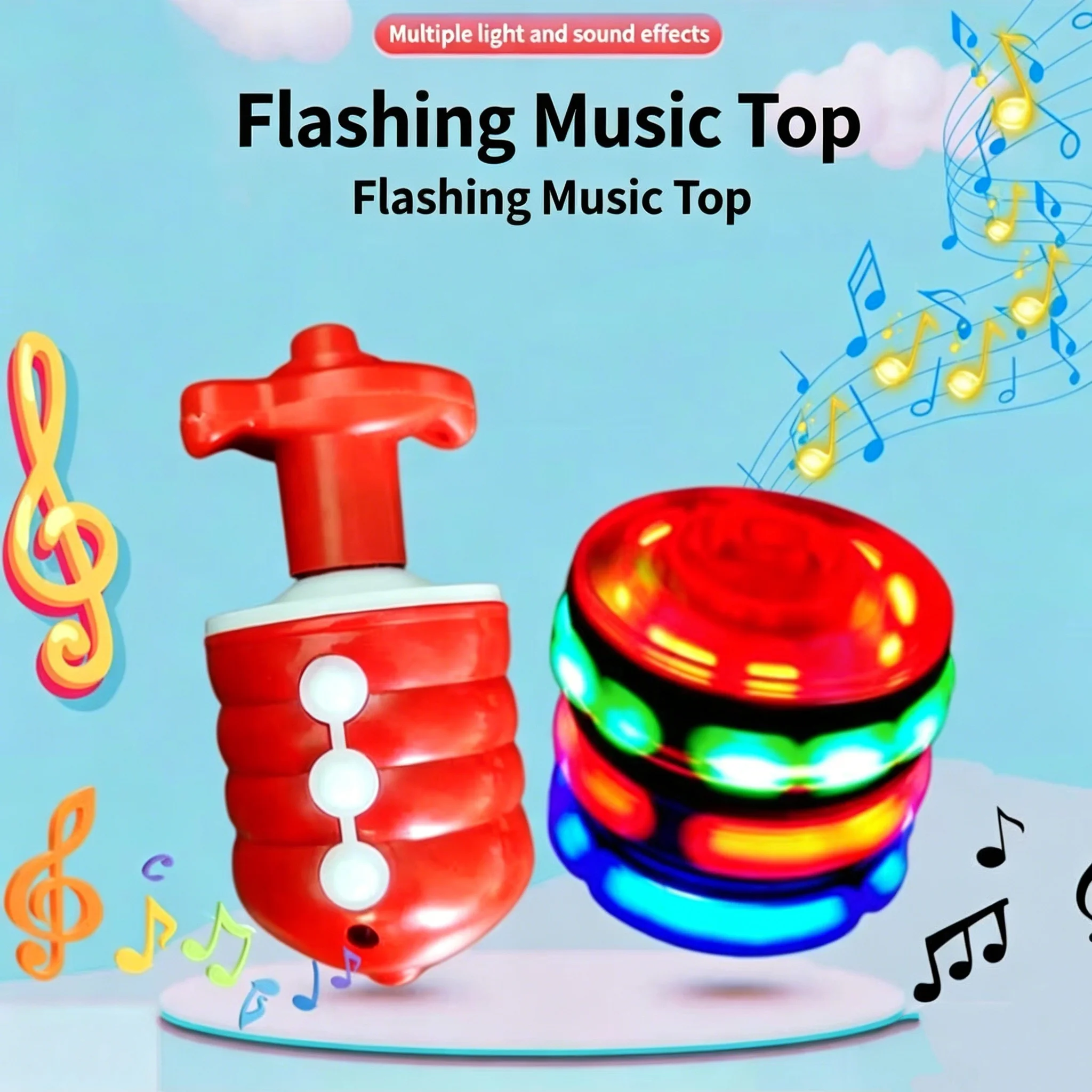 Brinquedo giratório giroscópio elétrico com luzes LED coloridas, atualização ao ar livre, meninos e meninas, brinquedo giroscópio giratório, presente para crianças