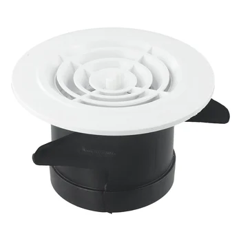 1PCS 75-200mm Ronde Verstelbare Muur Interieur Vent Grill ABS Ventilatierooster Vent Cover Kantoren Kamers badkamers Accessoires