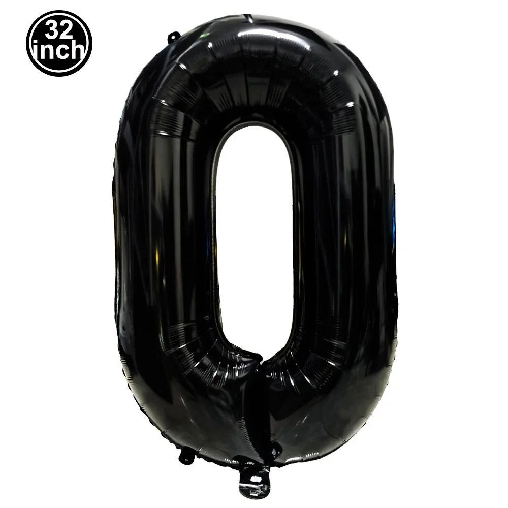 Balloon 0 Number Balloons Wild One Green Globe Blue Figure 0 Birthday Big Large 32 inch Red Rose Golden Silver Black Colorful view 2