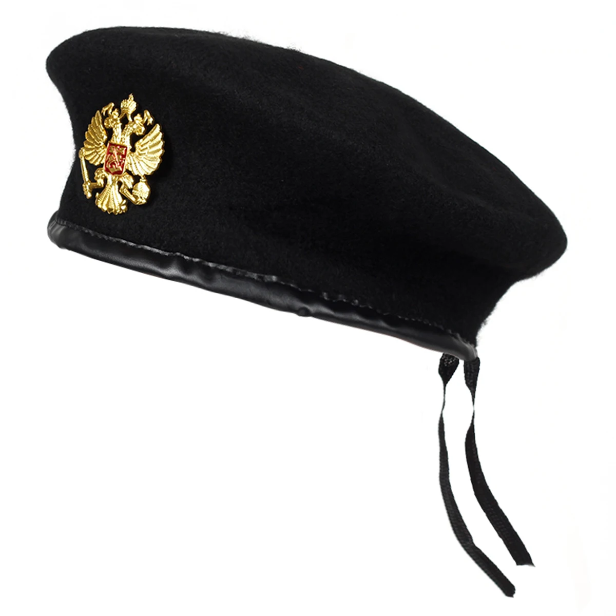 Unisex Double Headed Eagle Brooch Beret Men Women Painters Hats Autumn Winter Warm Berets Flat Caps