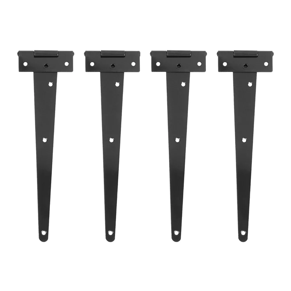 

4PCS 10 Inches Sturdy T Shape Hinge Zinc Coating T-shaped Hinge Multi-purpose Triangle Hinges Slotted Bearing Door Hinge for Hom