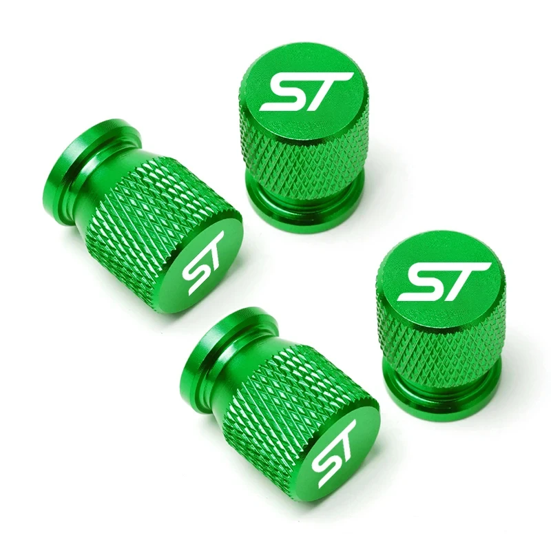 For Ford ST FOCUS 2 3 Mondeo Fiesta Kuga MK2 MK3 MK4 Car Wheel Tire Valve 4pcs/Set Car Caps Tyre Stem Covers Airdust