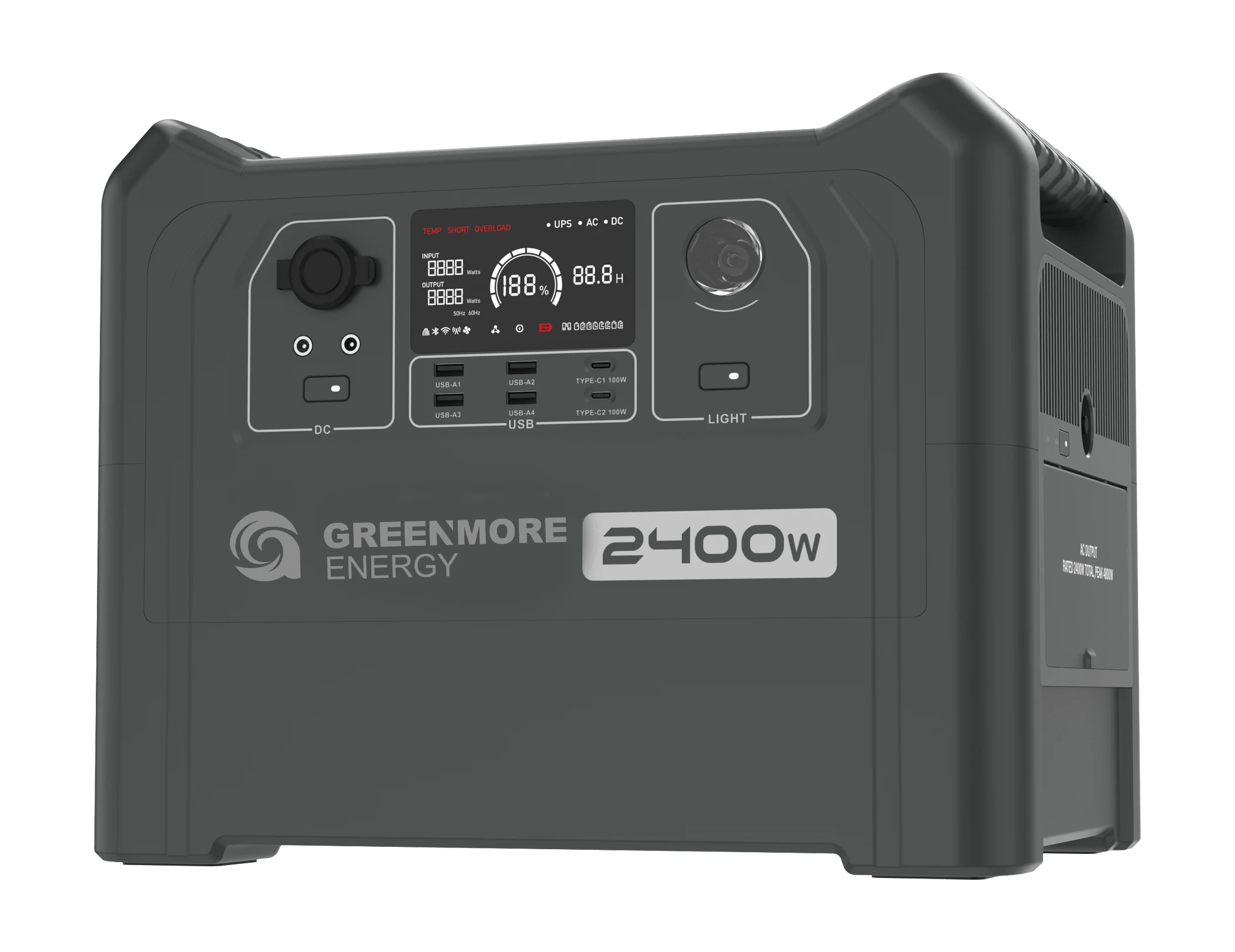 

2560WH Large Capacity 2400W App Control Solar Power Station Outdoor Backup Electric Generator Portable Power Station Lifepo4