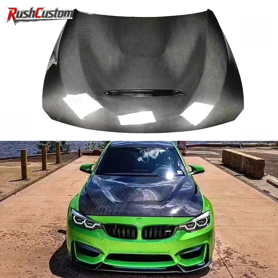 

Carbon fiber hood engine cover For BMW M3 F80 M4 F82 F83 2014-2020 GTS Style carbon fiber engine cover The hood of an automobil