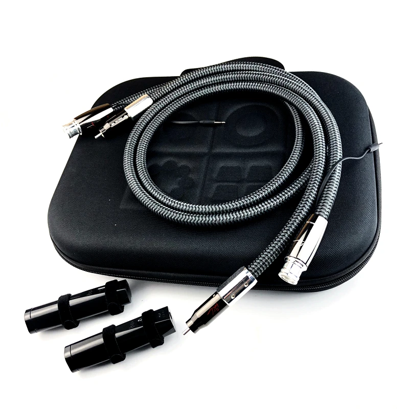 High Quality WEL RCA to XLR Cable PSS Silver Core Male or Female AudioPhile For HiFi DAC CD Player with Box