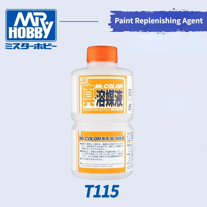 MR.HOBBY T115 250ml Paint Replenishing Agent Pigment Restoring Solvent Solution for Model Painting Tools Hobby DIY Liquid