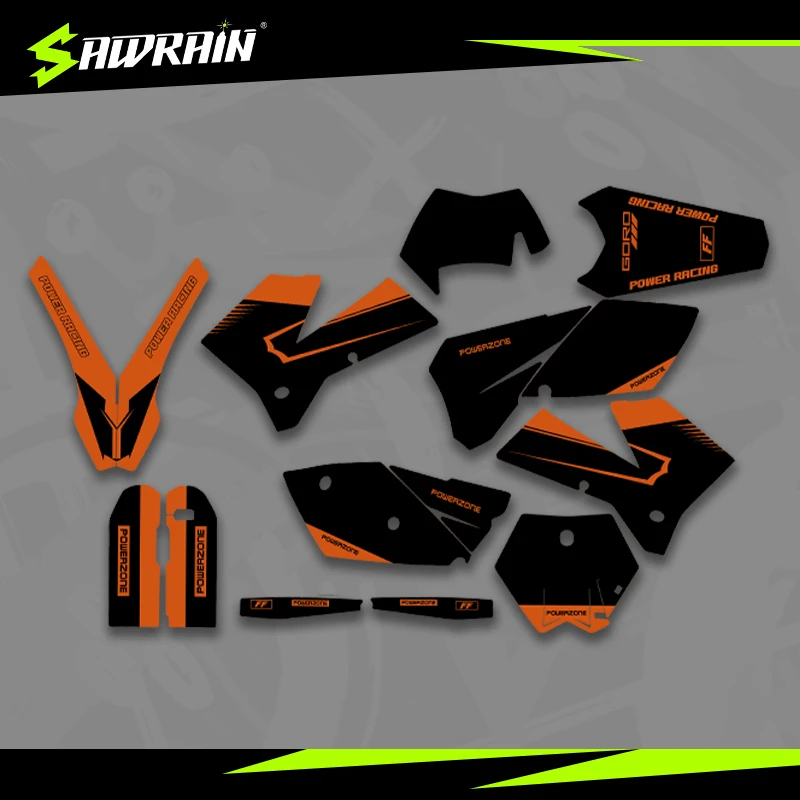 

Мотоциклетные графические фоны Sawrain, наборы наклеек для KTM EXC XCW SXF 05-06SXF 06-07EXC 005