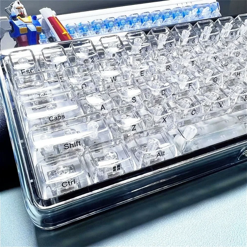 Personalized keycap 132 key CBSA PC material, transparent theme, suitable for MX switch 60/84/90/104/108 mechanical keyboard