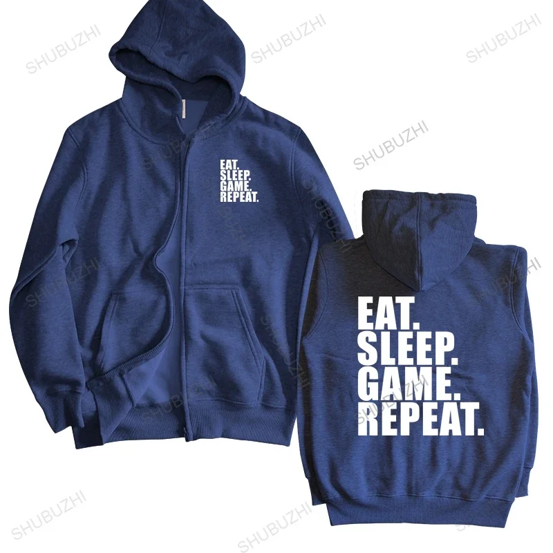 men autumn hoodie black hoody Eat. Sleep. Game. Repeat. Gamer Repeat Nerd Geek Kids Boys brand men autumn hoodie