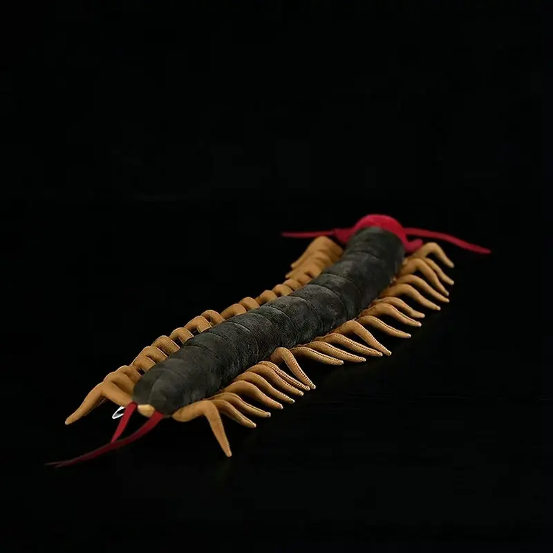 60x5cm Cute Centipede Plush Toy High Fidelity Scolopendridae Plushie Lifelike Stuffed Soft Animal Simulation Doll Gift For Kids