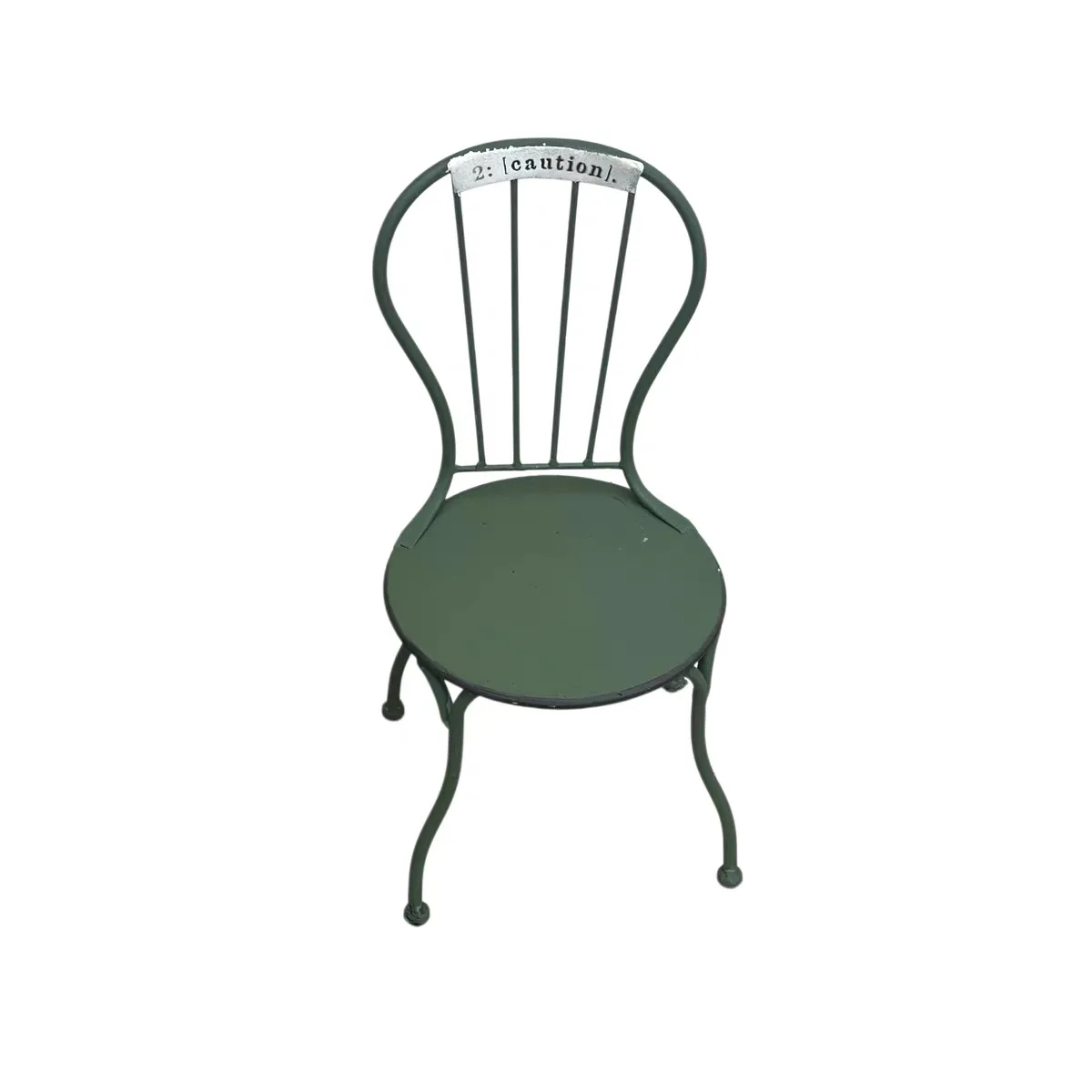 Vintage Green Metal Chair Plant Stand Mini Decorative Flower Pot Holder Rustic Farmhouse Garden Decor Shabby Chic Home Ornament