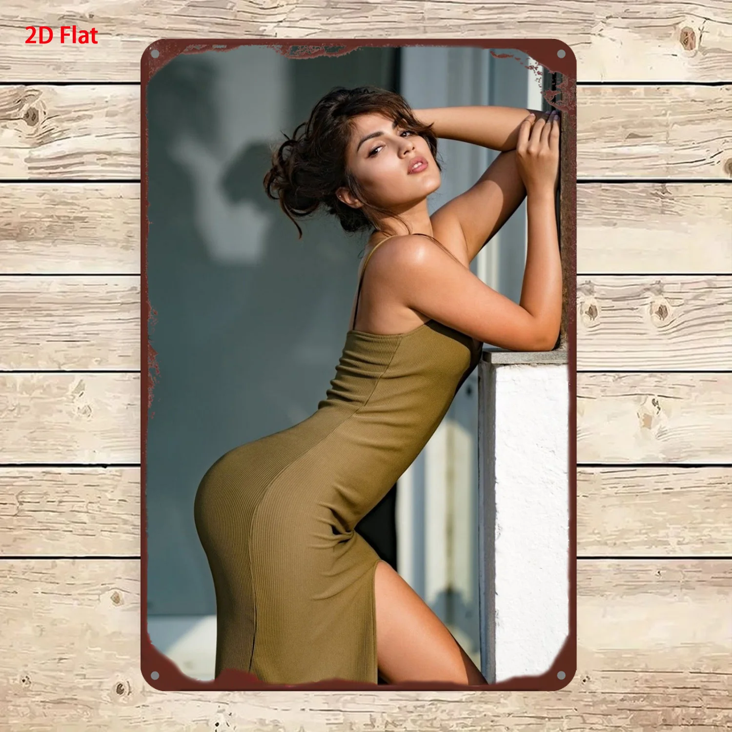 Modern Women 2D Flat Wall Art, Durable Bend Resistant Decor Painting for Studio Bar Club,