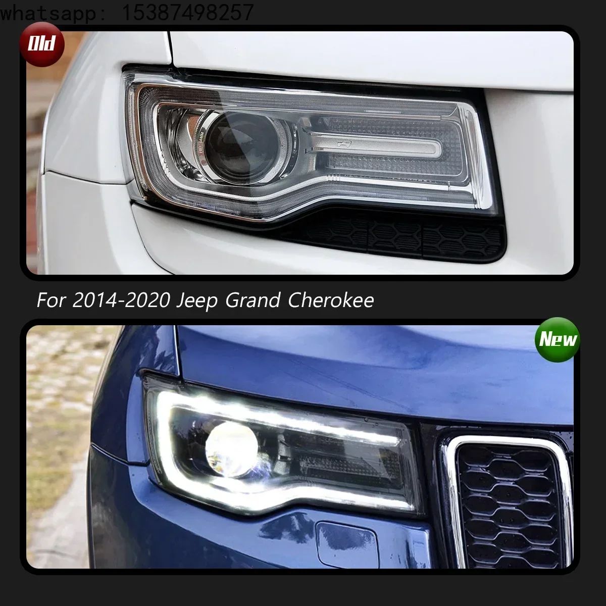 For Car Lights for Jeep Grand Cherokee Headlights 2014-2020 LED Projetor Head Lamp Daytime Running Light Automotive Accessory
