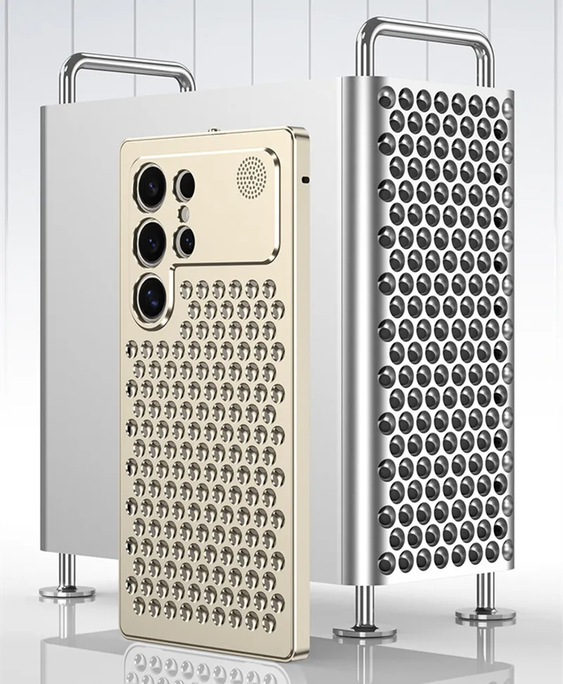 

Роскошный металлический охлаждающий полый алюминиевый чехол для телефона Samsung Galaxy S25 Ultra, чехол для рассеивания тепла, Funda S25 Ultra