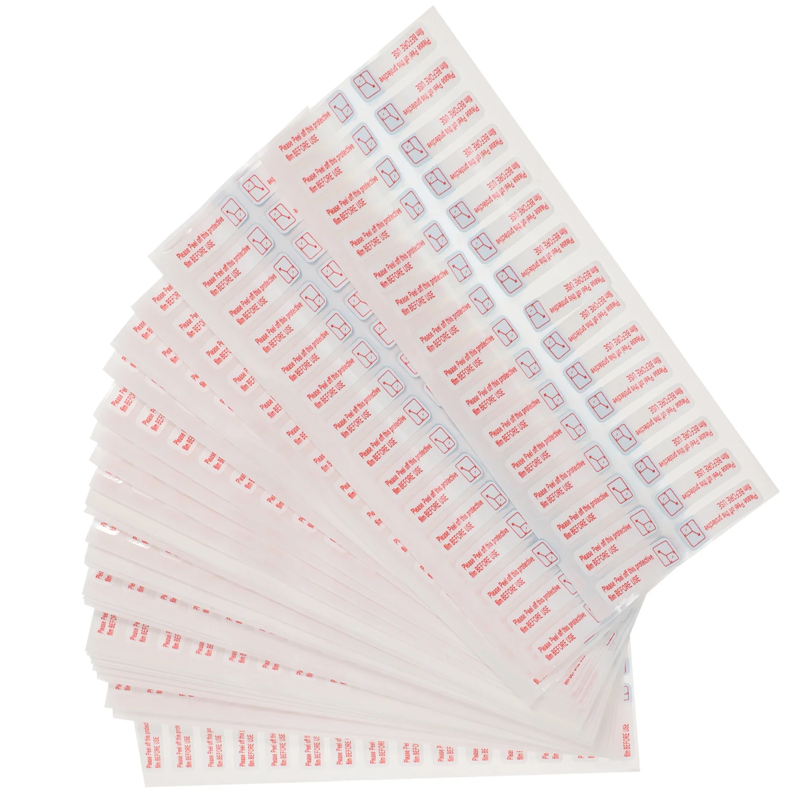 

3000 Pcs Tempered Film Label Protective Guide Sticker Removal Mask Pp Synthetic Paper Peel off Warning