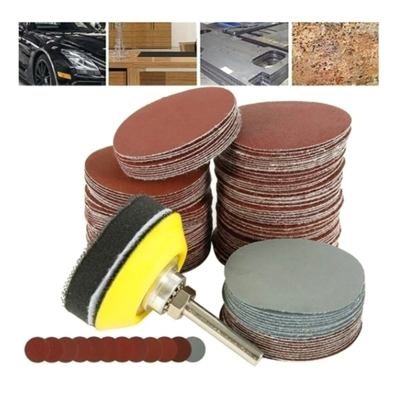 

100Pcs 1inch/25mm Sanding Discs Pad Sandpapers for Drill Grinders Rotary Tool Sanding Discs for Woodworking Metalworking