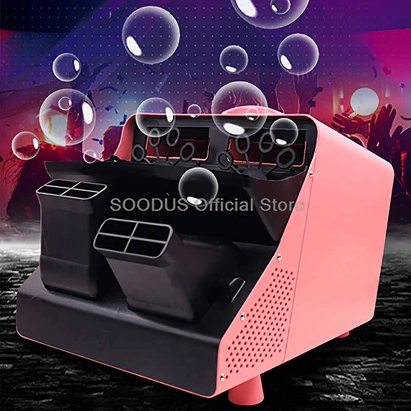 

Smoke Bubble Machine Remote Control Adjustable Direction dual wheel For Dj Performance Special Effect Stage Wedding Party