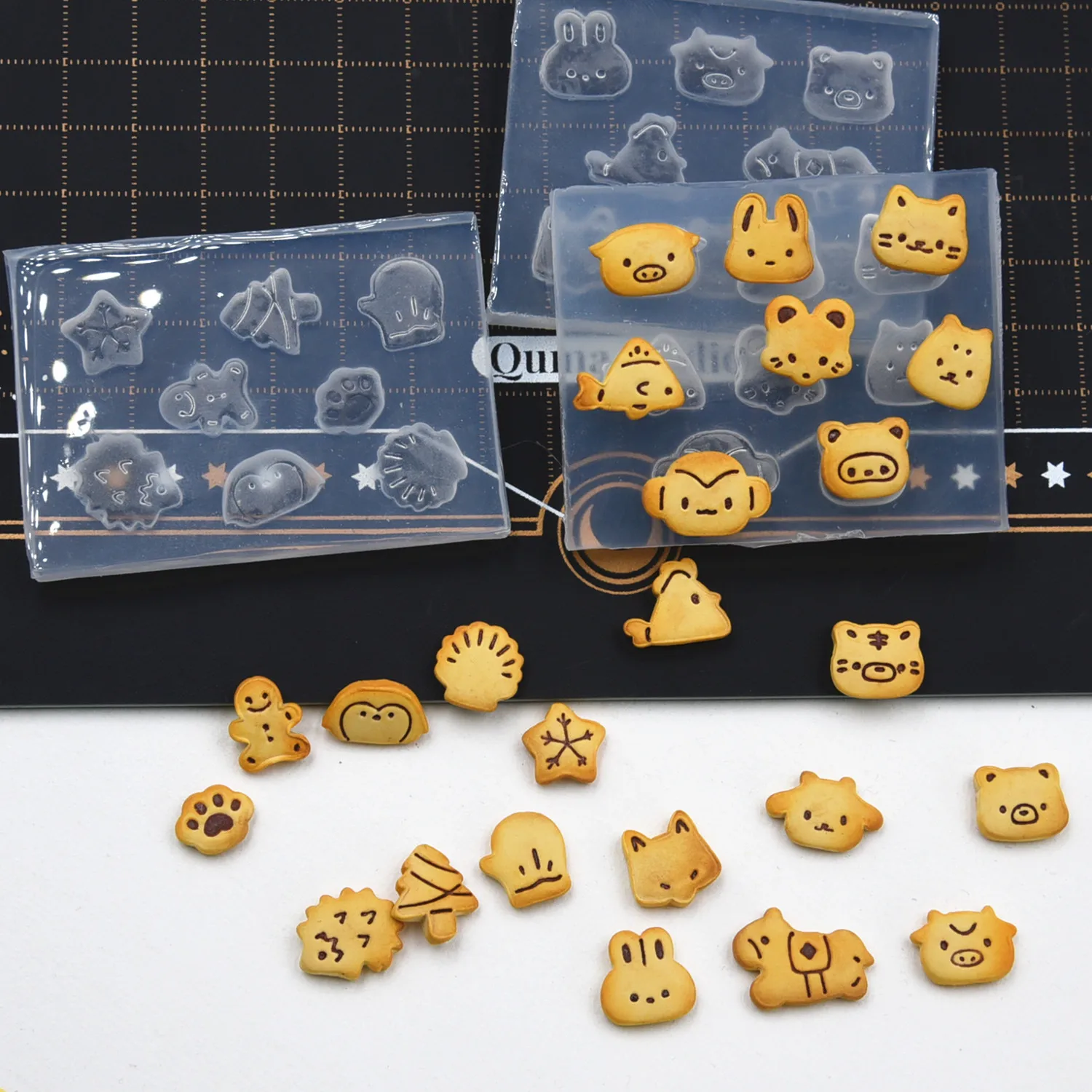 

Cute Mini Animals Cookies Silicone Molds Porcelain Resin Clay Fasting DIY Molds tools