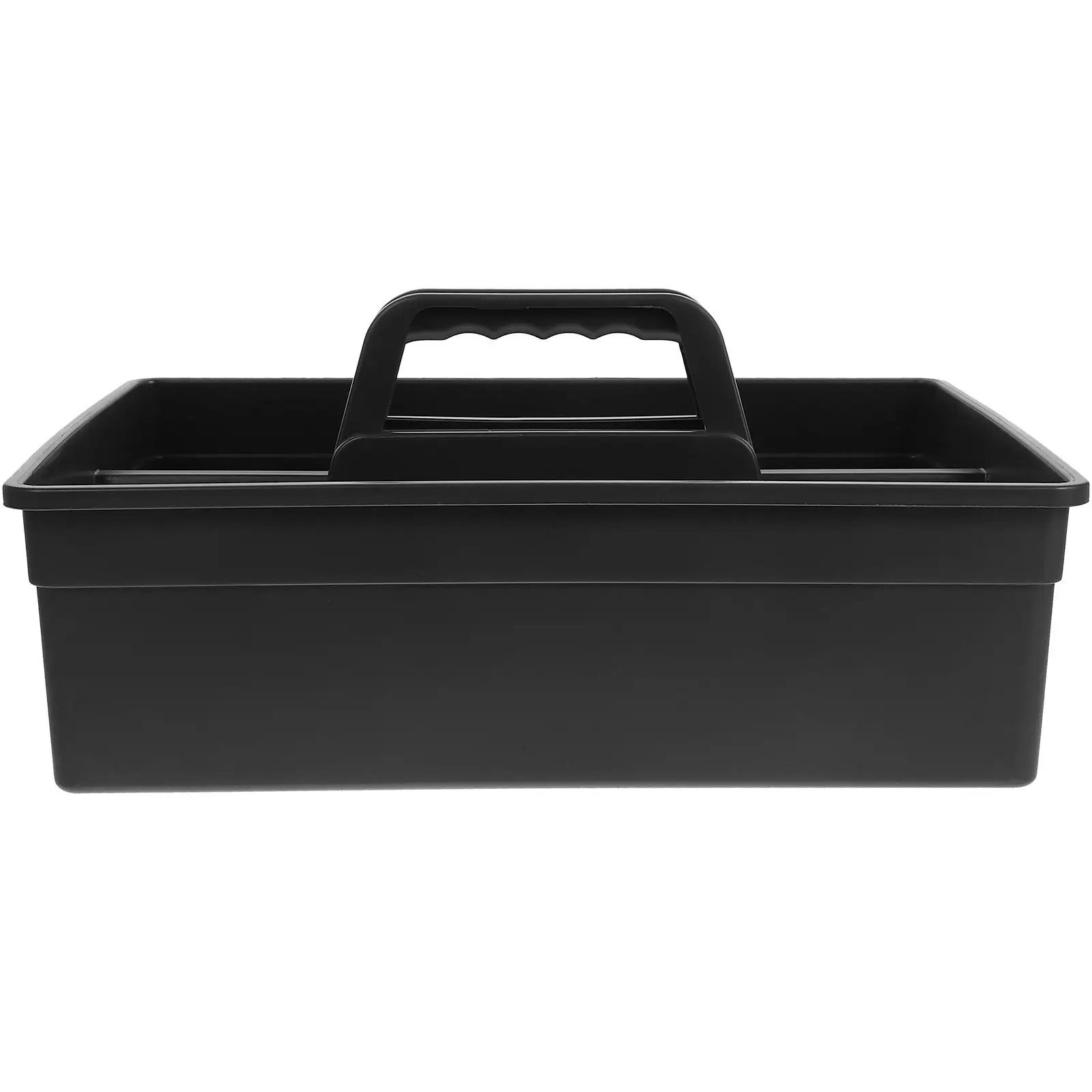 

Large Capacity Storage Tray Portable Dual Sides Tool Basket Car Item Cleaning Tool Plastic Storage Box with Handle (Dark Grey)