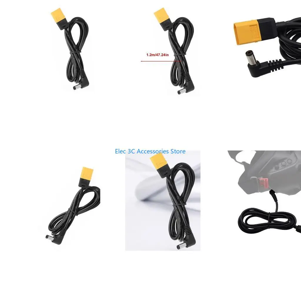 Y51A Professional XT60 to 5.5X2.5Mm Power Cable for FPV Goggles Conversion