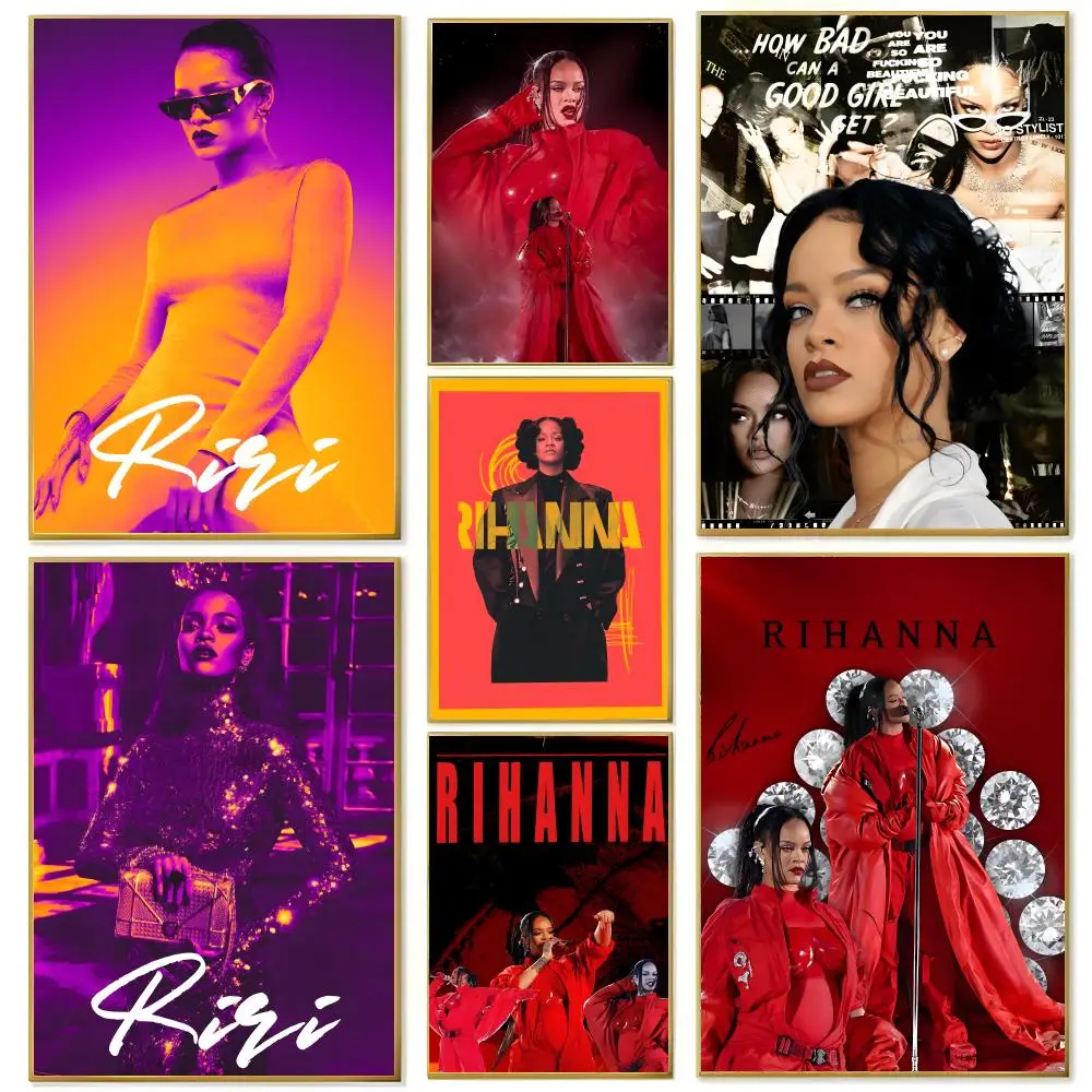 Singer R-Rihanna-A Poster Wall Art Print Art Suitable for Living Room Bedroom Bar Parlor Home Decor Gift