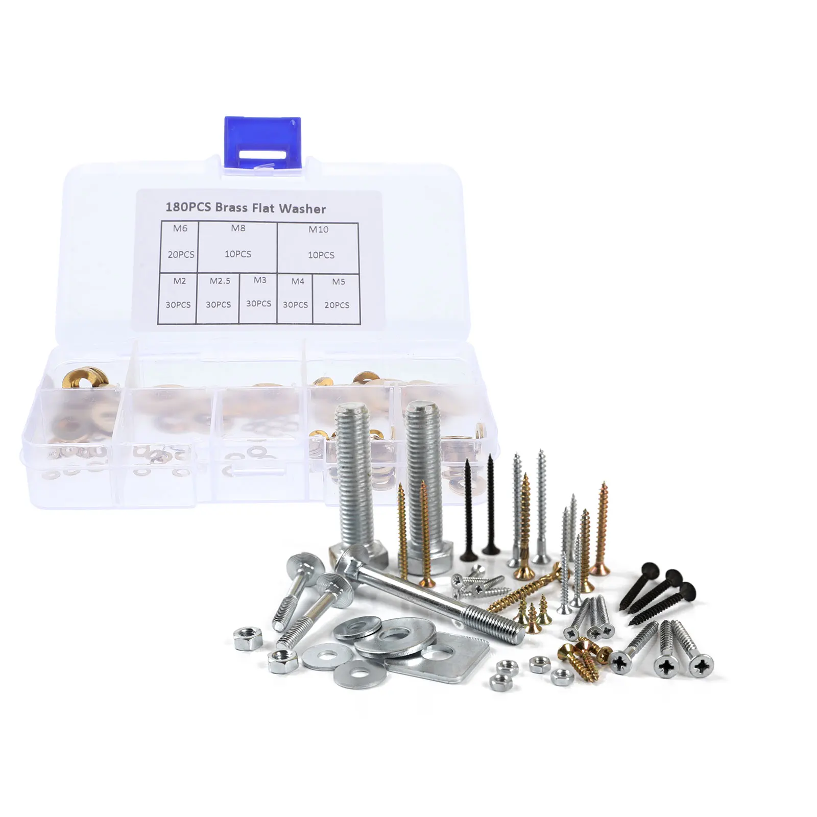 

10 Copper Washers Assorted Sizes for Screws Washers Kit Nuts Bolts Repair Washer Set Hardware