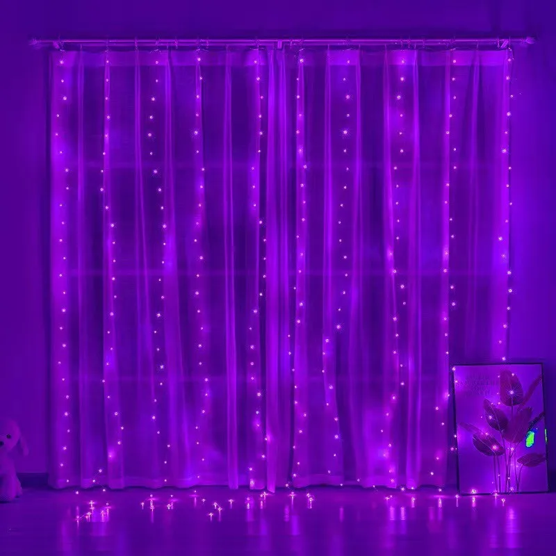3M LED Curtain Garland on The Window USB String Lights Fairy Festoon Remote Control Christmas Wedding Decorations for Home Room