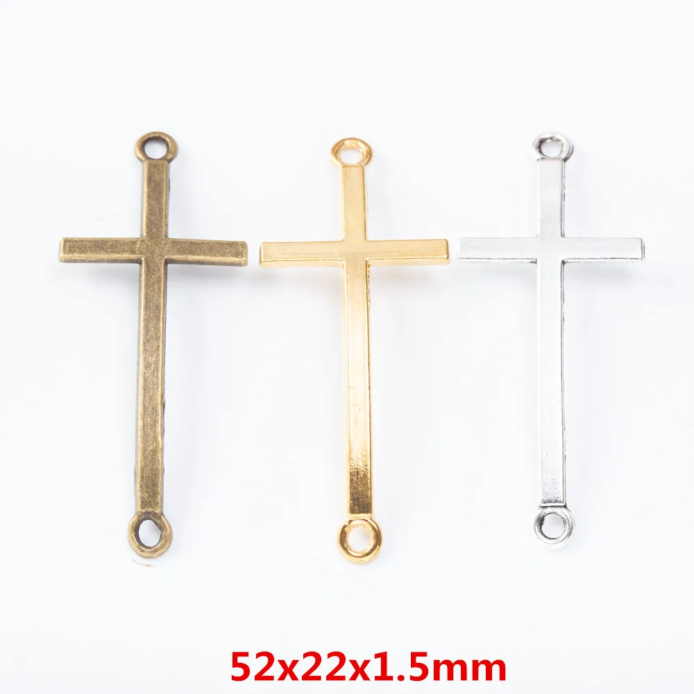 15 pieces (cross) vintage zinc alloy charm metal pendant DIY jewelry discovery making accessories 1795