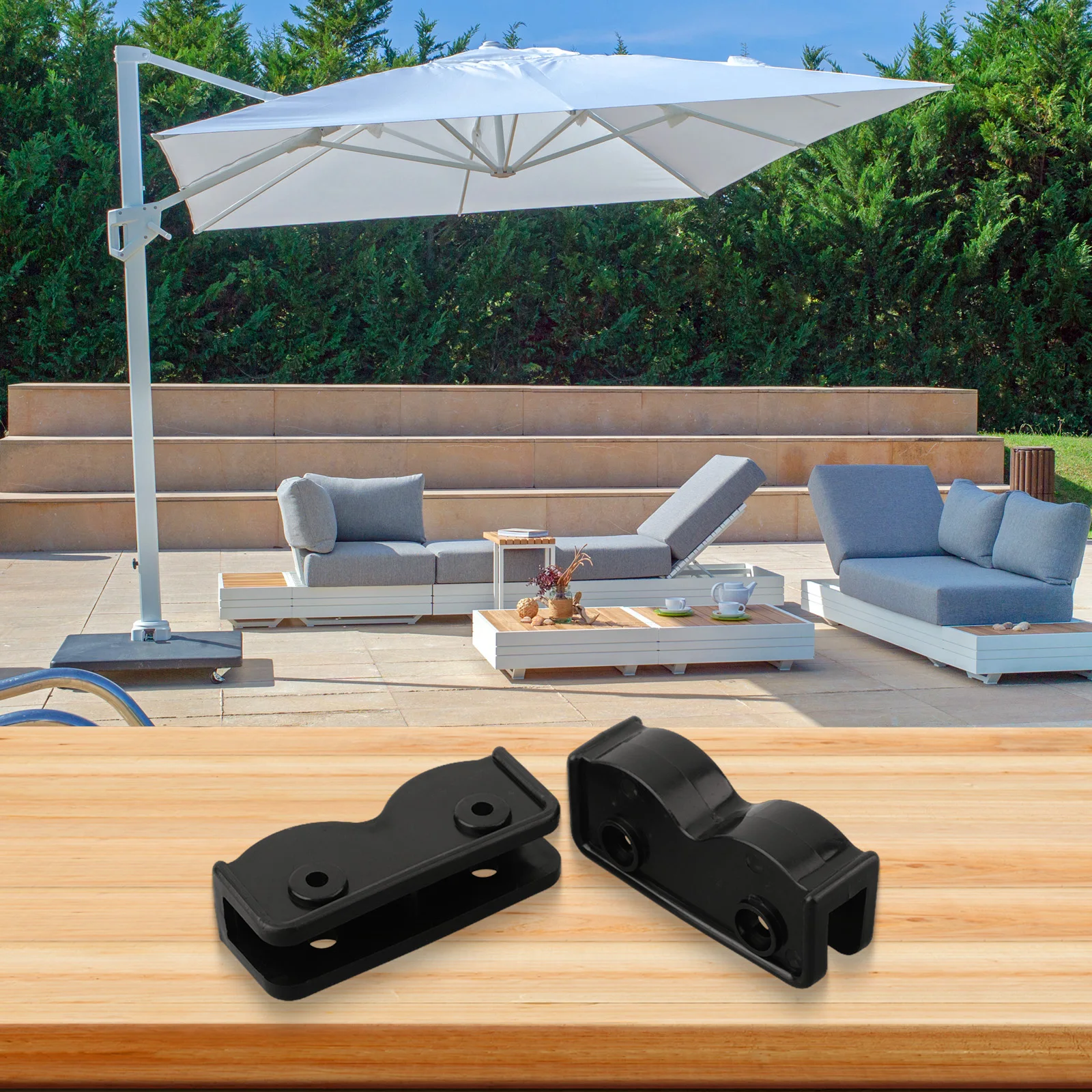 4pcs Plastic Tent  Replacement  Connector  Spare Support  Rectangular Bracket Black Garden Awning Connection Holder
