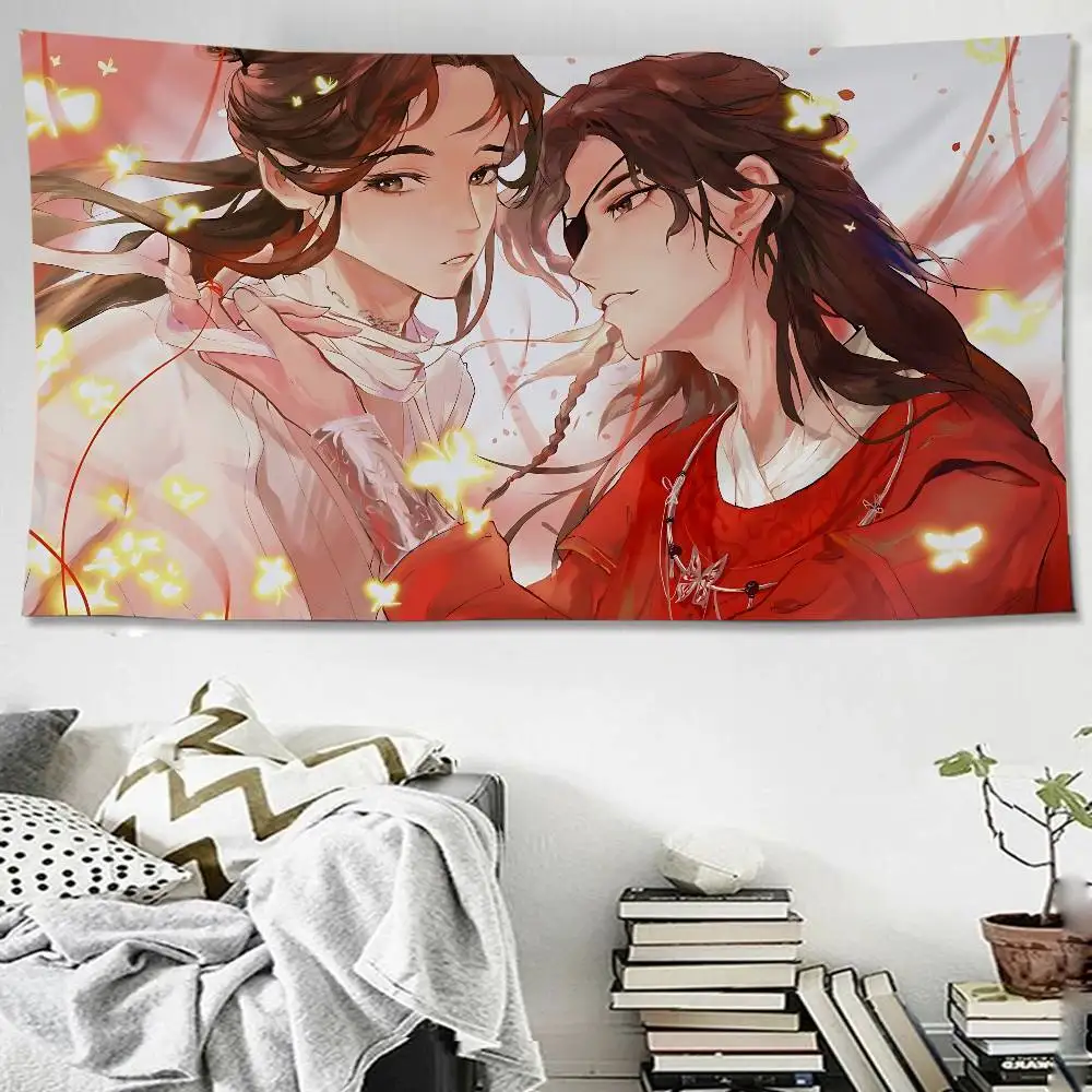 Anime Heaven Official's Blessing Tapestry Art Printing Japanese Wall Tapestry Anime Wall Hanging Home Decor