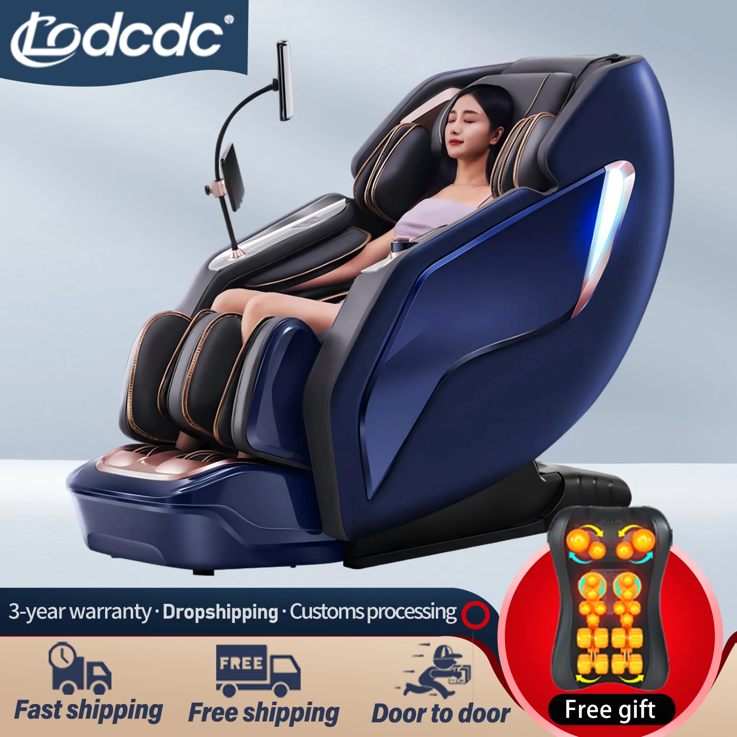 

3-летняя гарантия, массажное кресло для массажа шиацу, двухъядерный 4D SL-Track, нулевая гравитация, поясничный отопление, электрический массажный диван для ног