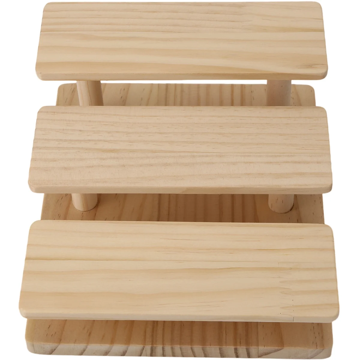 

RIRI Wooden Display Risers 3 Layers Glasses Display Stand Jewelry Holder Stand Wood Organizer Tray for Cabinet Desktop
