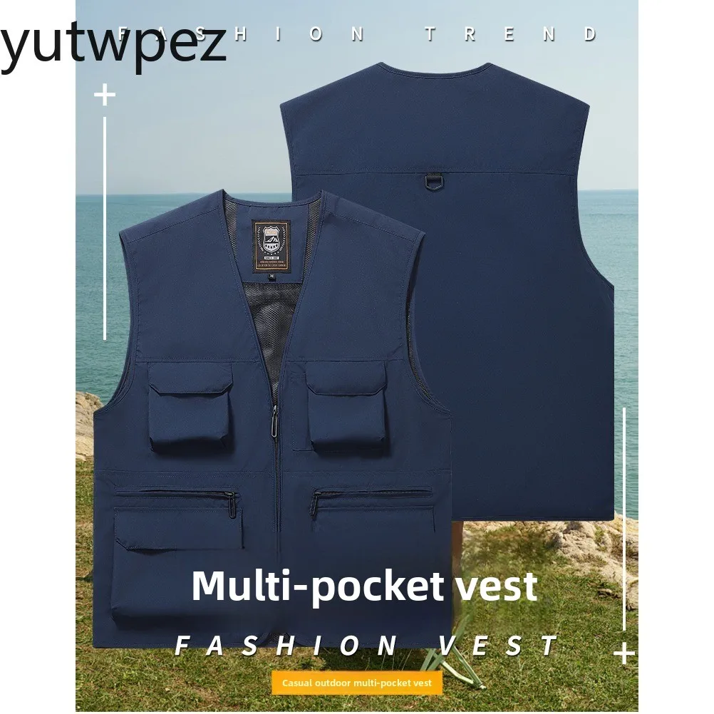 Chaleco Deportivo para Hombre, Protección Solar, Pesca, Senderismo, Sin Mangas, Ligero, Tallas Grandes, Ropa de Trabajo, Chaleco Cargo