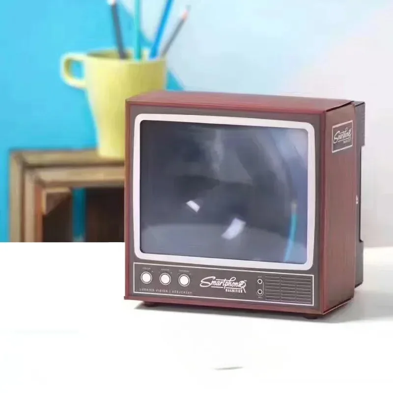 

2x Mobile Video Phone Screen Magnifier Retro Small TV Magnifying Tools DIY Fold Loupe Desktop Universal Phone Film Amplifier