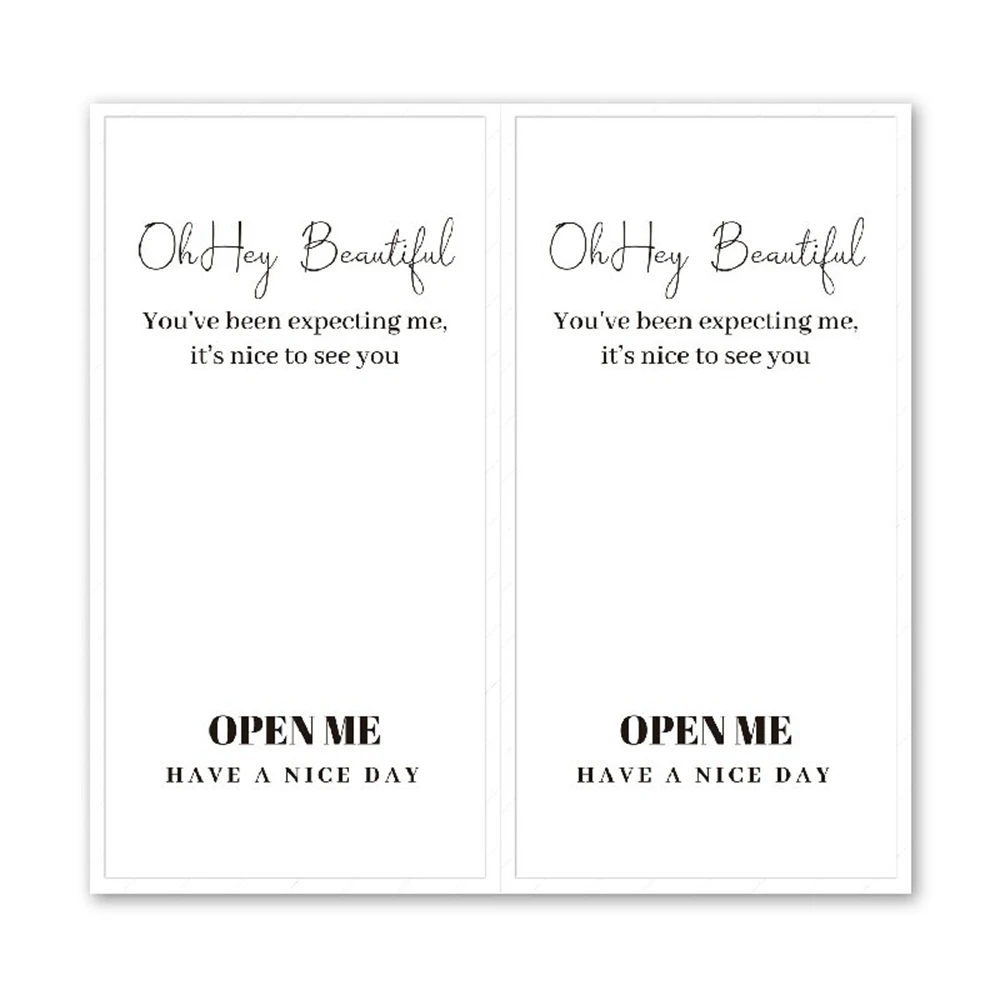 50pcs/pack Open Me Nice To Meet You Too Sticker Thank You Stickers Seal Labels for Small Business Packaging Decoration Gift Box