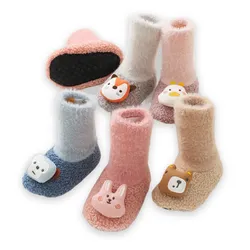 Children's Socks Baby Floor Socks Cartoon Animal Indoor Non Slip Men's and Women's Walking Shoes Newborn Early Education Shoes