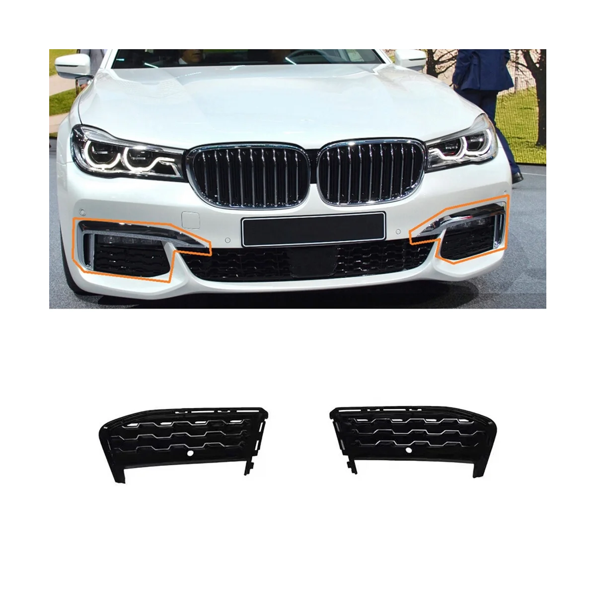 51118092157 2015 Front stoßstangen gitter geschlossener Kühlergrill wagen für BMW 7er G11 G12 2014-2016