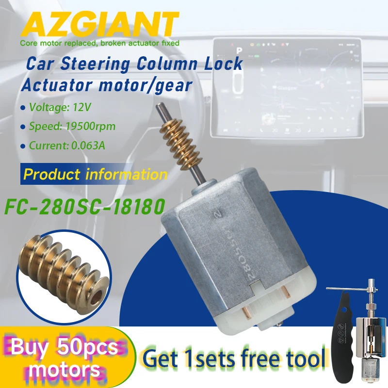 AZGIANT Steering Column Lock Actuator motor FC-280SC Worm Tools for Kia Carnival Sorento MK3 Borrego 3.8L 4.6L car accessories