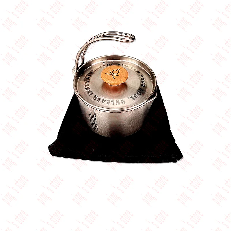 Outdoor Pots and Pans Stainless Steel Small  Cooking Drinks Picnic BC Camping Fried Hot Pot Coffee Kettle