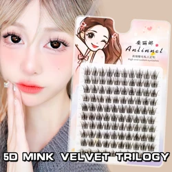 5D Mink Manga Lash Fluffy Individual Eyelashes Natural False Eyelashes Baby Curl eyelash extension Lazy Trilogy Eyelash Clusters