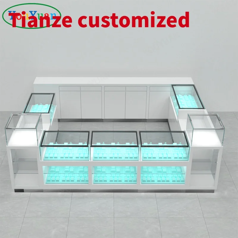 (Customized) new arrival table display jewelry display cases counter sale custom jewelry display cabinet