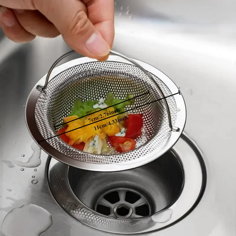 7X11CM Stainless Steel Kitchen Sink Filter Garbage Food Residue Filter Hair Catcher Bathtub