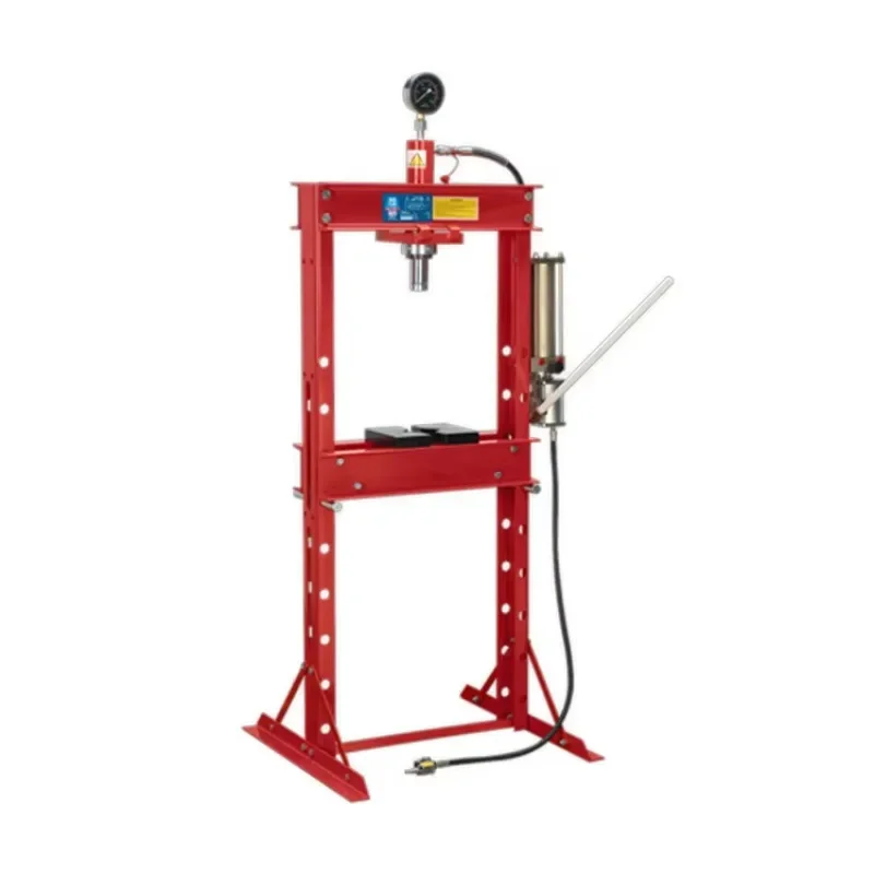 50T Hydraulic Air Shop Press Gauge Adjustable Dish Pressure Bearing Jack