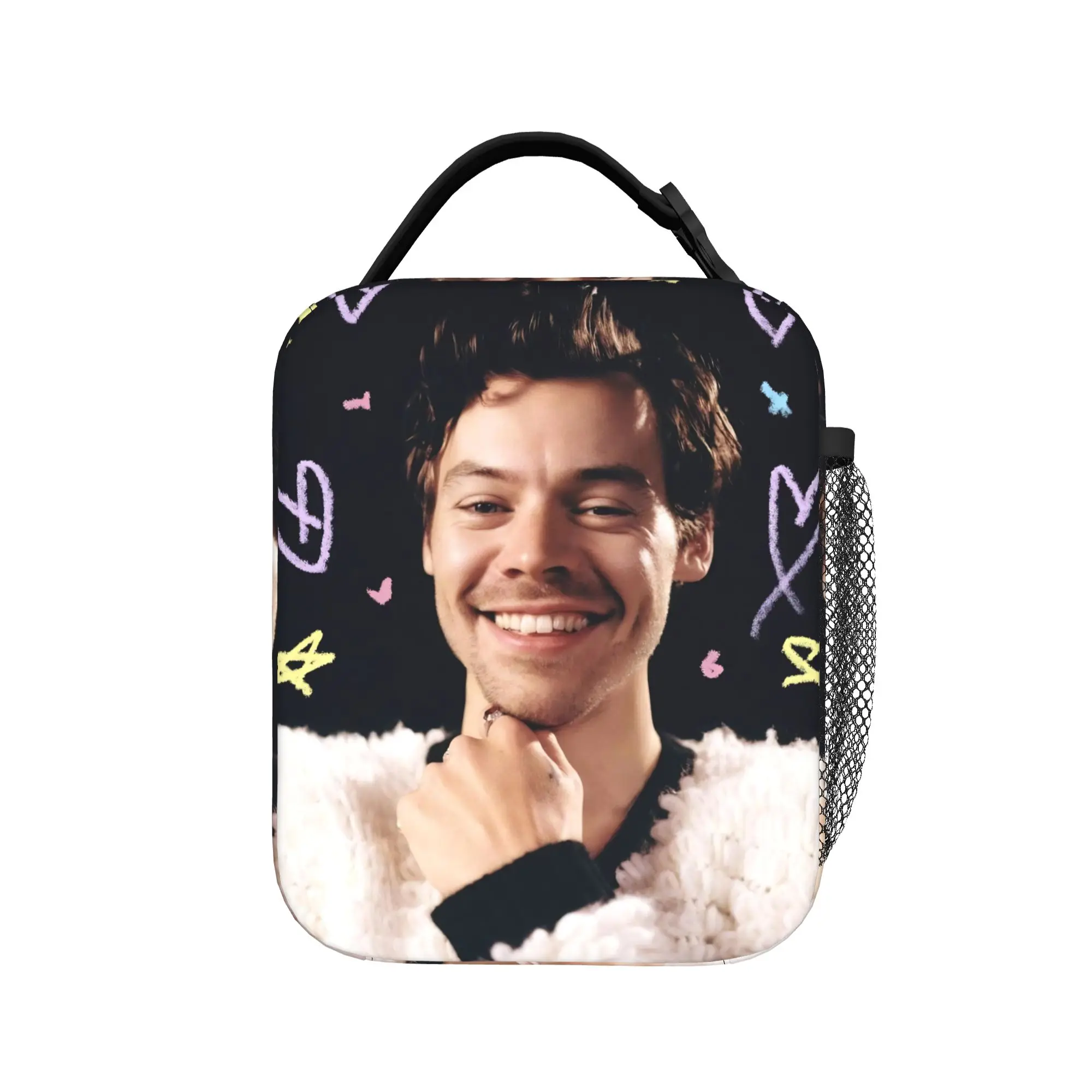 Harrys Styles Thermal Insulated Lunch Bag for Office Singer Portable Bento Box Thermal Cooler Food Box