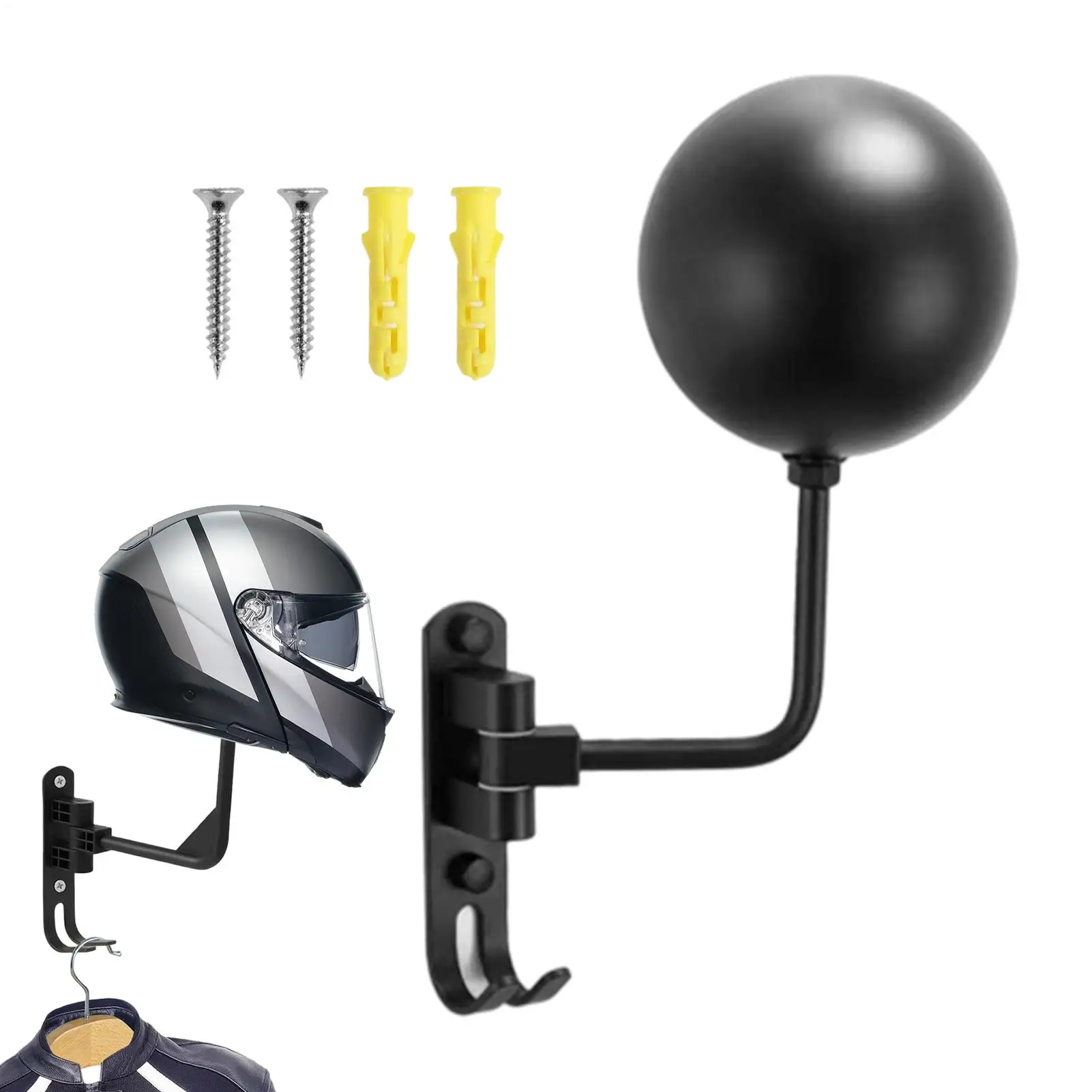 Motorcycle Helmet Rack Wall Mounted Organizer Stand Helmet Mount Wall-Mounted For Home Bedrooms Living Room Garage Gear Clothes