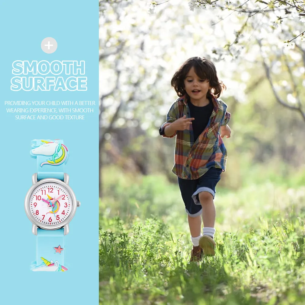 

Детские часы с единорогом для девочек, детские наручные часы с мультяшным рисунком, точным механизмом, гладкой поверхностью, изящным дизайном, на день рождения