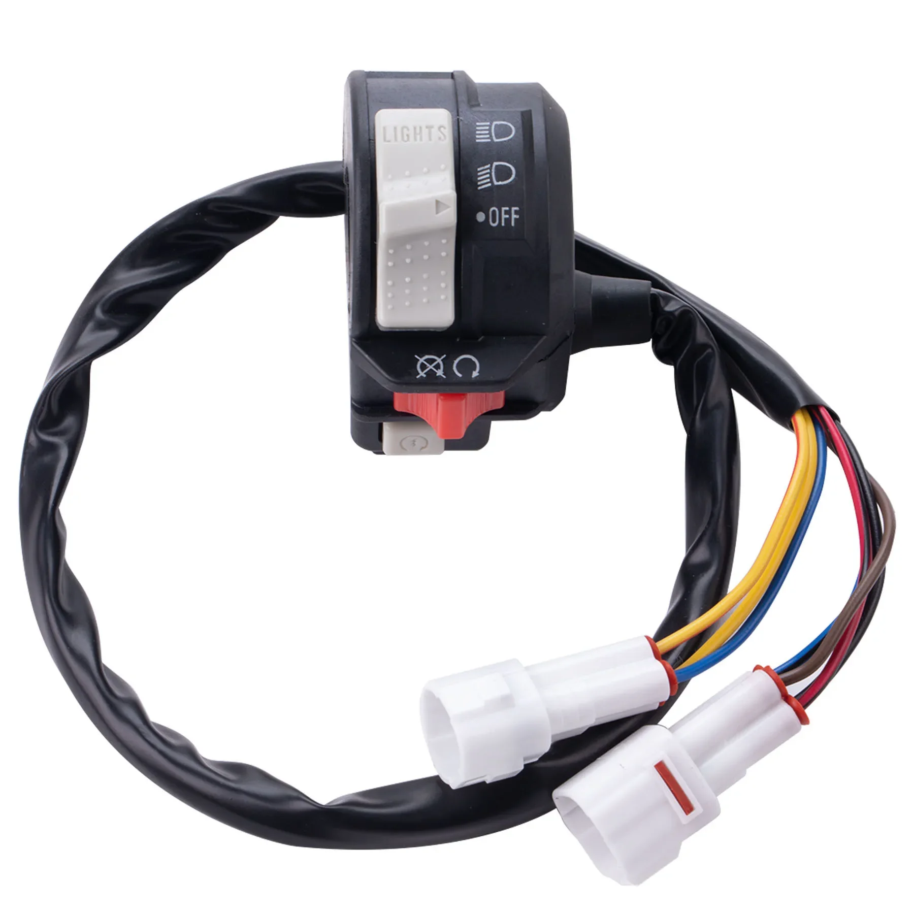 

USERX Universal Motorcycle Left Handlebar Switch Run Off Start Headlight 4KB-83973-21-00 for Yamaha YFZ450