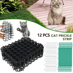 12Pcs Cat Thorn Mat Garden Anti-Cat Dog Repellent Mat Protects Plants Indoor Outdoor Garden Deterrent Devices Home Dog Repellent