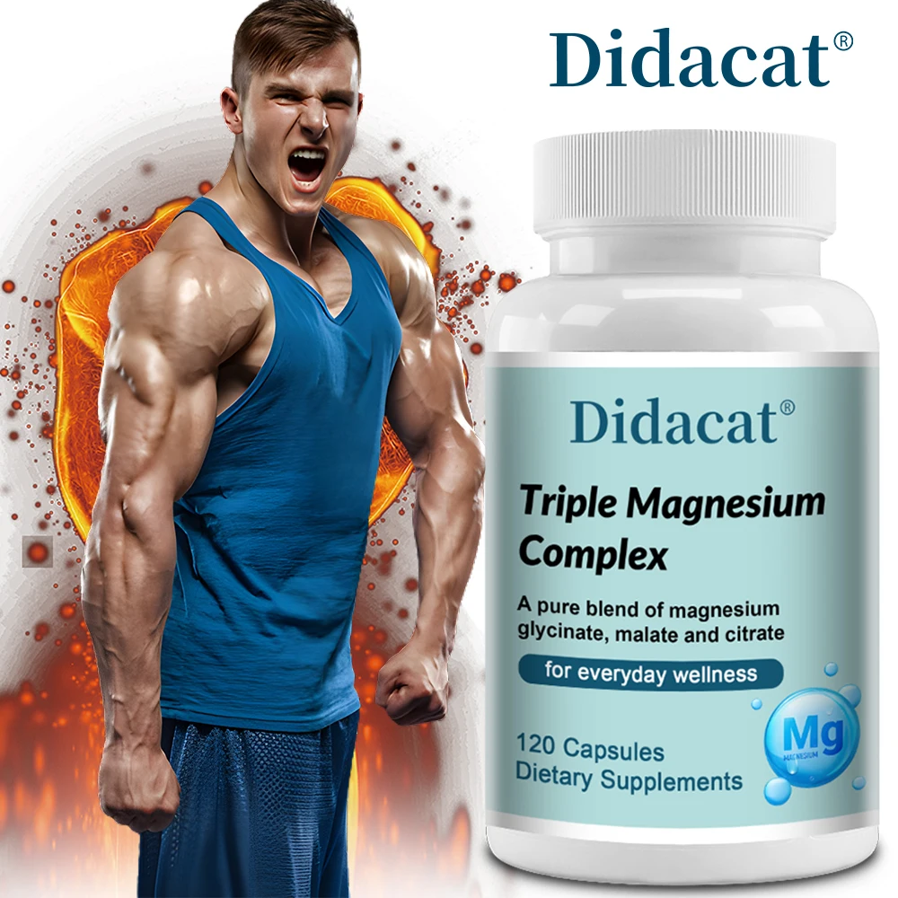 

Triple Magnesium Complex – with Magnesium Glycinate & Malate & Citrate, Supports Sleep, Bones, Heart, and Immune Support